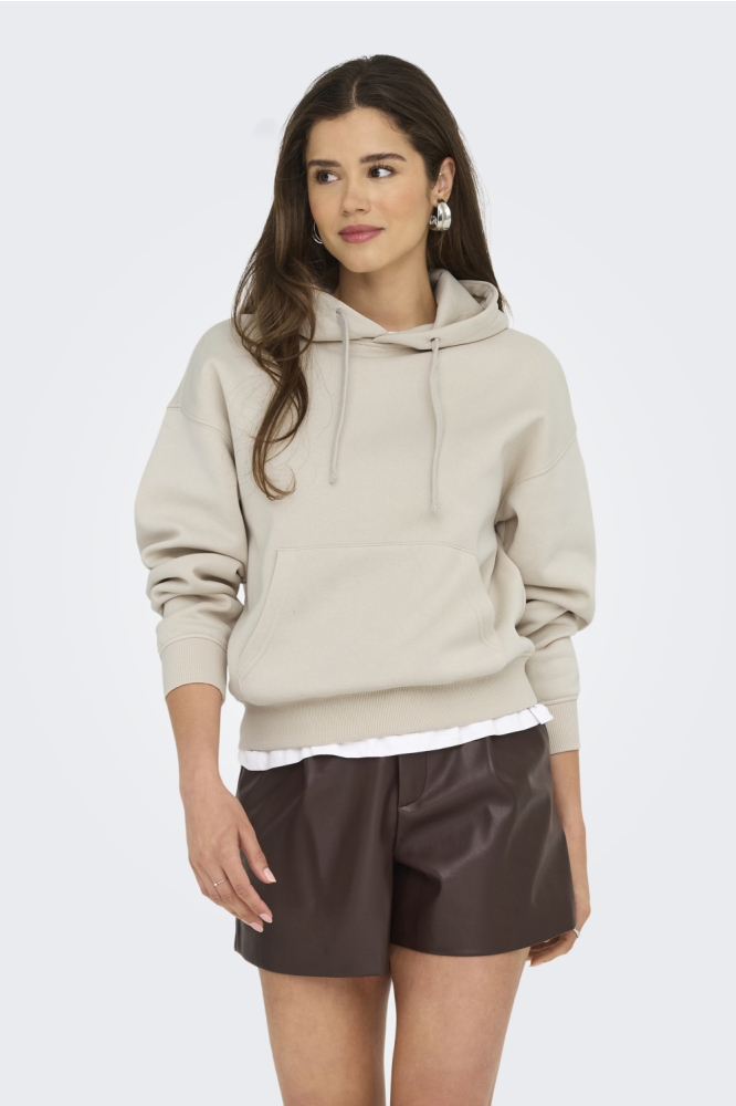 ONLBEST LIFE L/S HOOD SWT NOOS 15338730 PUMICE STONE